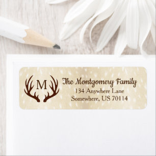 Étiquette Agritourisme rustique Pays Cerfs Antlers Fourrure