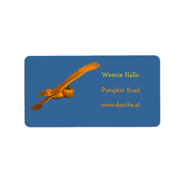 Étiquette Aigle d'Halloween (Devant)