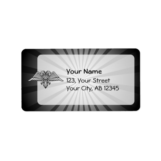 Étiquette Aigle gris à deux têtes (Devant)