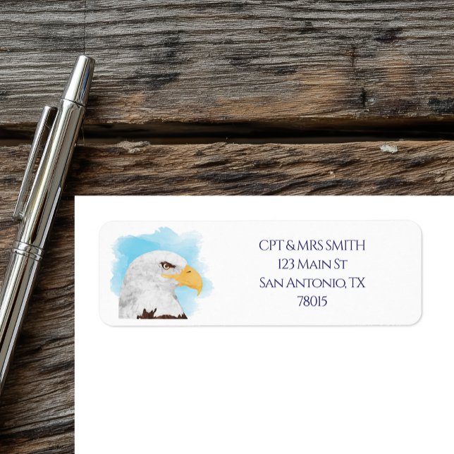 Étiquette Aigle Patriotique Adresse de Retour (Patriotic Eagle Return Address Sticker)