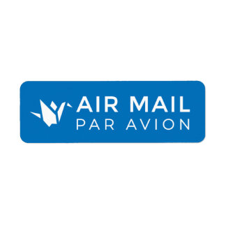 Étiquette AIR MAIL PAR AVION り 鶴 エ 折 鳥 ア ー ー ル ル origami ois