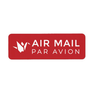 Étiquette AIR MAIL PAR AVION り 鶴 エ 折 鳥 ア ー ー ル ル origami ois