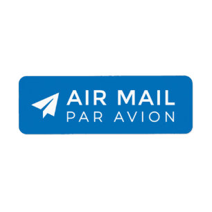 Étiquette AIR MAIL PAR AVION 飛 行 エ 紙 機 ー ア directement ー av