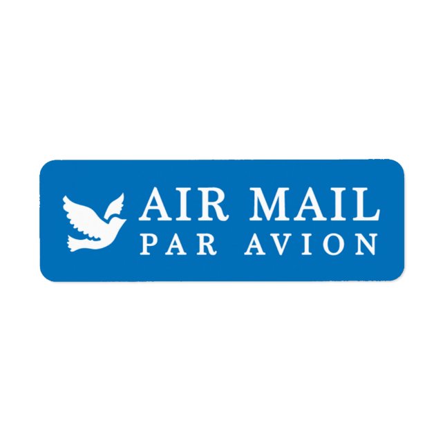 Étiquette AIR MAIL PAR AVION 鳥 エアメールシール bird birds ラベル (Devant)