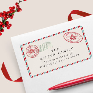 Étiquette air mail super mignon adresse de retour