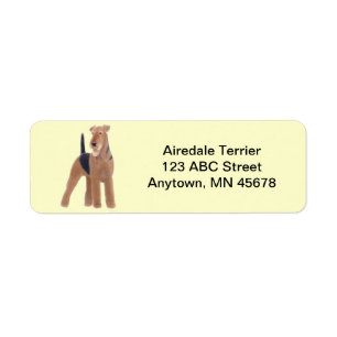 Étiquette Airedale Terrier Dog personnalisable