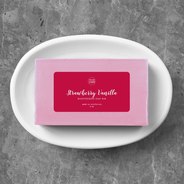 Étiquette Ajouter un logo Couleur personnalisée Script & Typ (Créateur téléchargé)