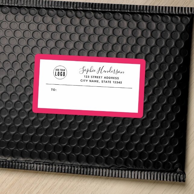 Étiquette Ajouter un logo personnalisé Calligraphie de bordu (Créateur téléchargé)