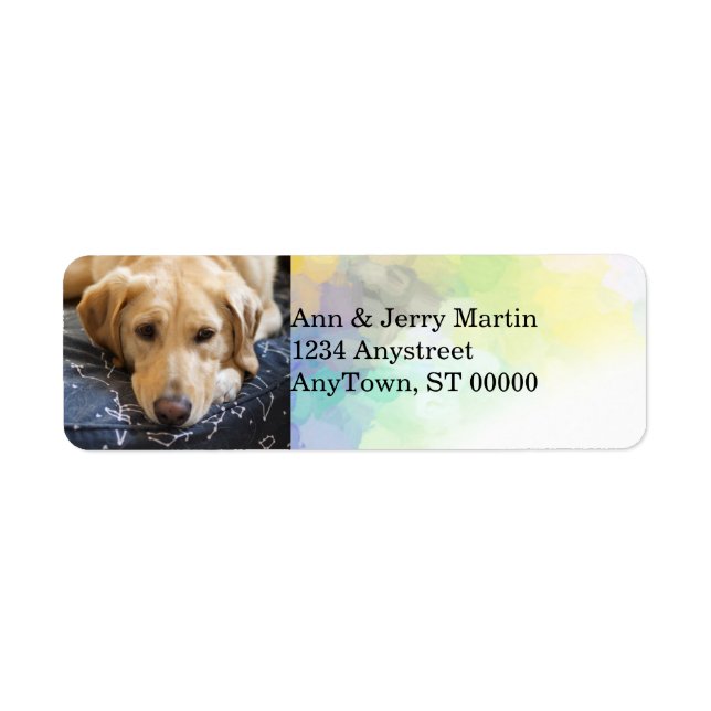 Étiquette ajouter votre chien photo avec aquarelle et texte  (Devant)