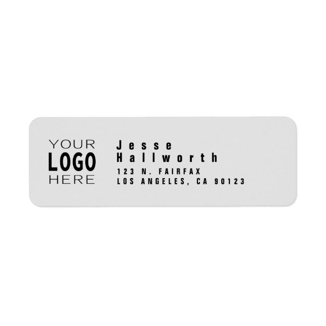 Étiquette Ajouter votre logo | Adresse de retour de look mod (Devant)