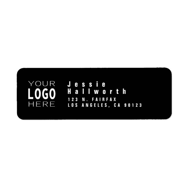 Étiquette Ajouter votre logo | Adresse de retour de look mod (Devant)