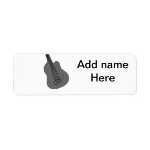 Étiquette Ajouter votre nom texte brun acoustique guitare éd