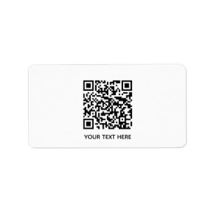 Étiquette Ajoutez votre propre code QR texte Scan Minimal Si