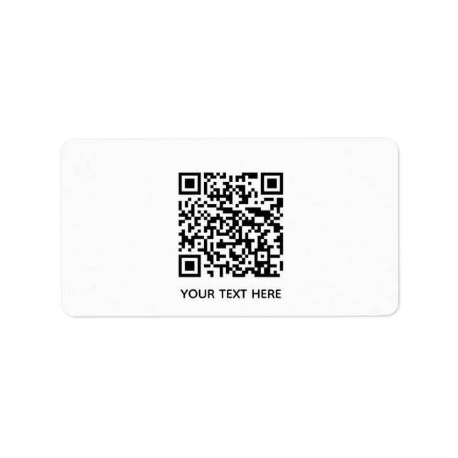 Étiquette Ajoutez votre propre code QR texte Scan Minimal Si (Devant)