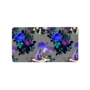 Étiquette Alice au pays des merveilles Fleurs de la chenille