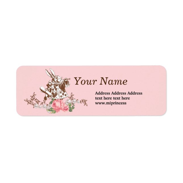 Étiquette alice in wonderland,label (Devant)