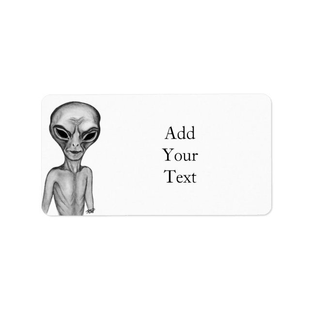 Étiquette Alien gris (Devant)