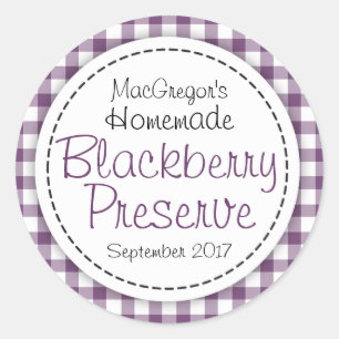 Étiquette alimentaire de confiture de mûre ronde o