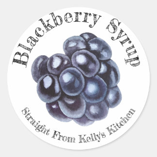 Étiquette alimentaire de sirop de mûre pour entrep