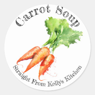 Étiquette alimentaire de soupe de carottes pour en