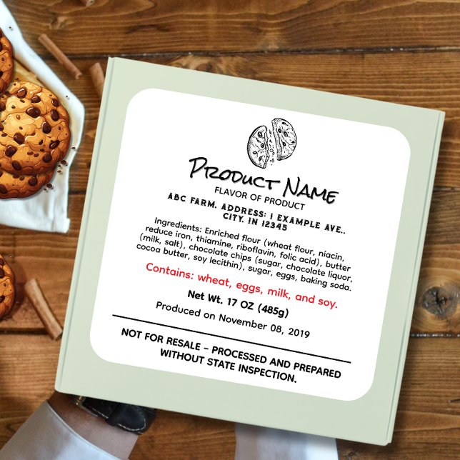 Étiquette alimentaire du chalet de Virginie (Créateur téléchargé)