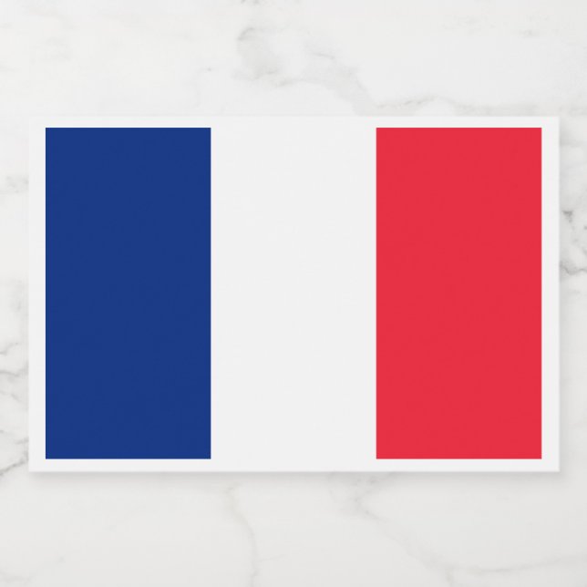Étiquette alimentaire du drapeau français (Étiquettes simples)