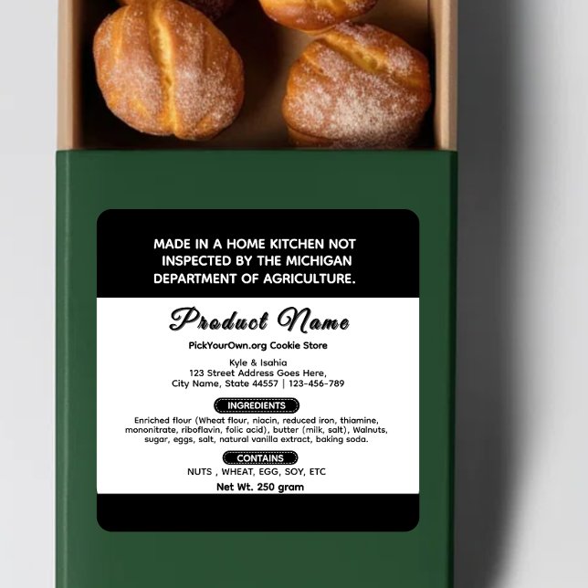 Étiquette alimentaire du Michigan cottage (Créateur téléchargé)