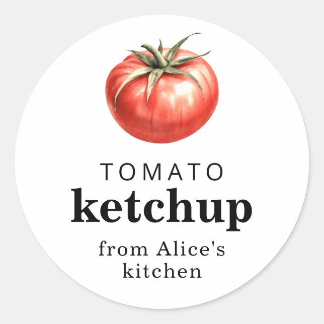 Étiquette alimentaire ketchup tomate fait maison  (Devant)