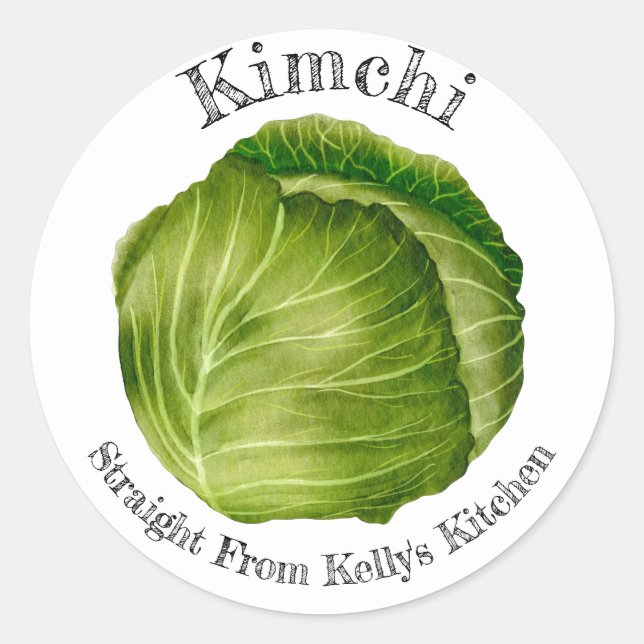 Étiquette alimentaire Kimchi de chou pour entrepri (Devant)
