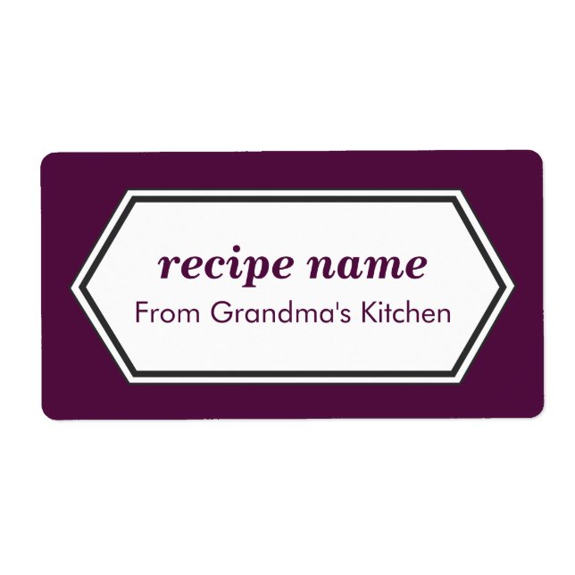 Étiquette alimentaire pourpre (Devant)