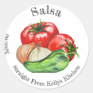Étiquette Alimentaire Salsa aux Tomates Entreprise