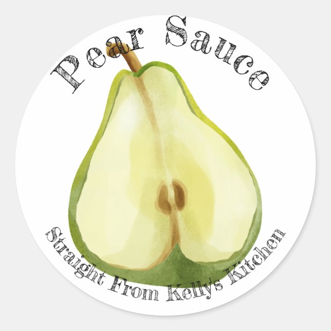 Étiquette alimentaire Sauce de Poire pour entrepri (Devant)
