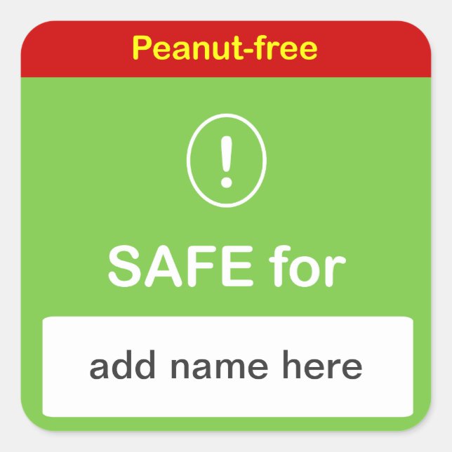 ÉTIQUETTE ALIMENTAIRE SÛR avec nom personnalisé ~  (Devant)