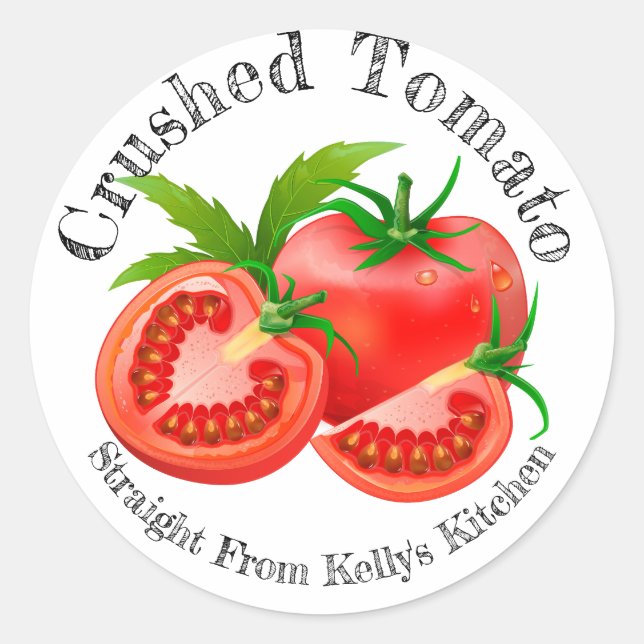 Étiquette alimentaire tomate concassée pour entrep (Devant)