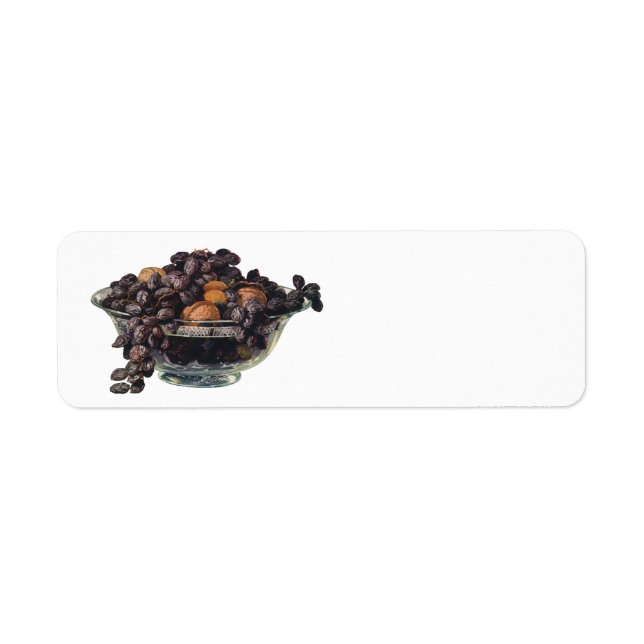 Étiquette Aliments Anciens, Noix et Amandes, Fruits et Noix (Devant)