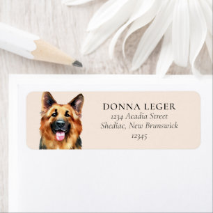 Étiquette Allemand Shepherd Dog Adresse personnalisée