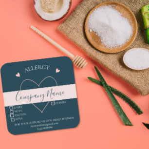 Étiquette ALLERGIE maison personnalisé