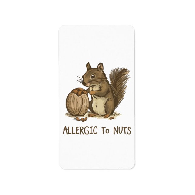 Étiquette Allergique aux noix (Devant)