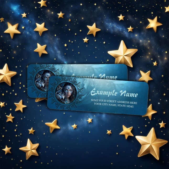 Étiquette Alliance céleste du loup et de la belle femme (Créateur téléchargé)