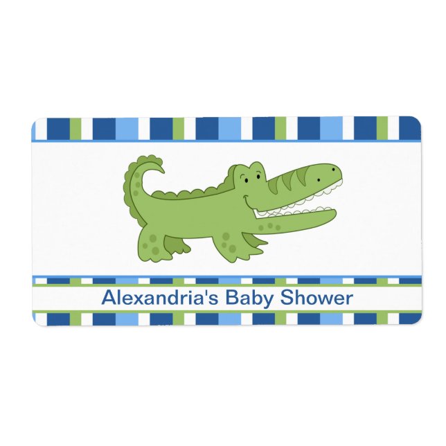 Étiquette Alligator Customisé grand réservoir d'eau (Devant)