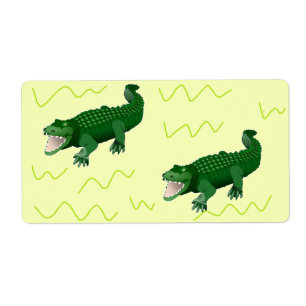 Étiquette Alligator en jaune
