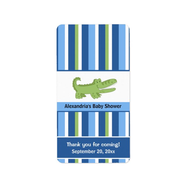 Étiquette Alligator Miniature Wrappers - Bleu/Vert (Devant)