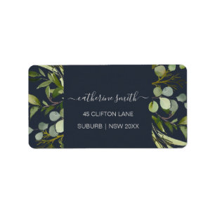 ÉTIQUETTE ALLOCUTION VERTE FOLIAGE MARINE COULEUR D'EAU ADRE