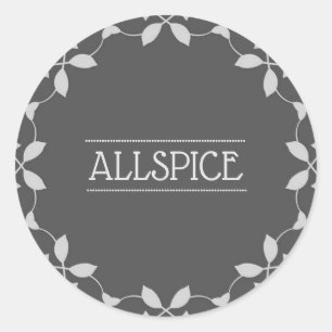 Étiquette Allspice Spice Jar