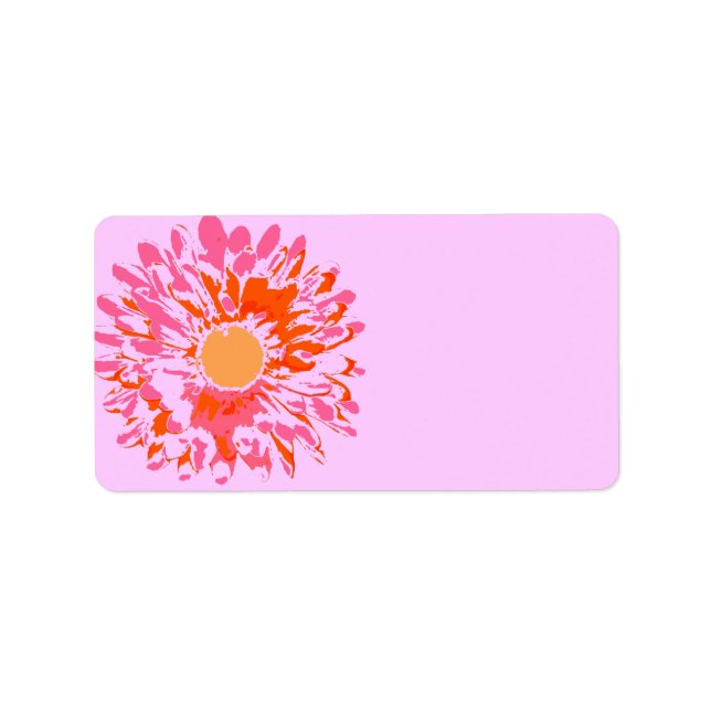 Étiquette Alors Joli Bat mitzvah Flower imprimer vous propre (Devant)