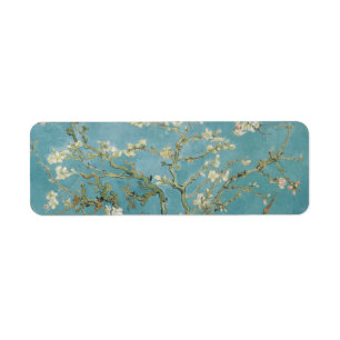 Étiquette Amandiers en fleurs par Vincent Van Gogh