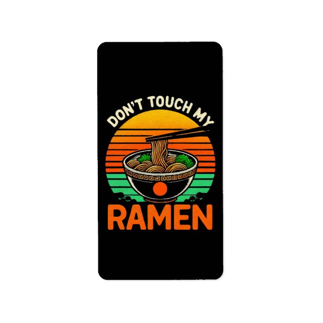Étiquette Amateur de Ramen, n'y touchez pas (Devant)
