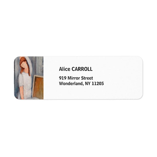 Étiquette Amedeo Modigliani - Portrait Jeanne Hebuterne #1 (Devant)