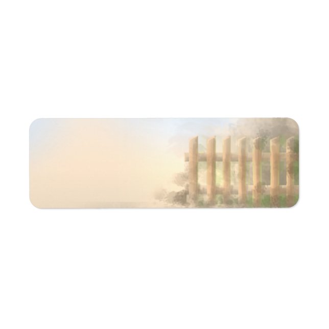 Étiquette aménagement du paysage de brume d'été (Devant)