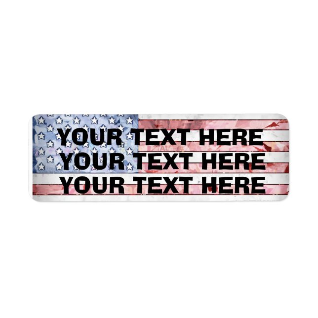 ÉTIQUETTE AMERICAN FLAG RETURN ADDRESS LABELS (Devant)